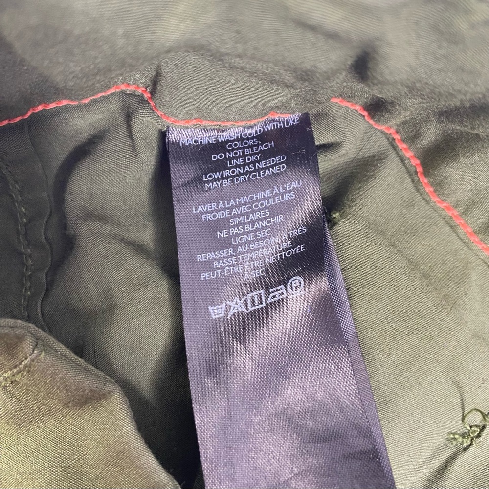 Maeve Anthropologie The Colette Wide Leg Pants Green Women’s Size 28 Pockets - Picture 8 of 11